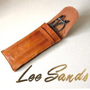 VINTAGE 80's LEE SANDS Genuine Eel Skin Case